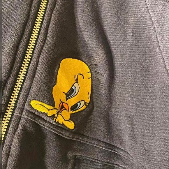 vintage 1998 Looney tunes tweety zip up hoodie - Picture 2 of 6
